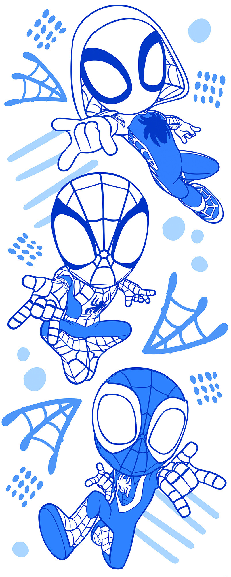 Marvel Spidey and His Amazing Friends Blue Lines